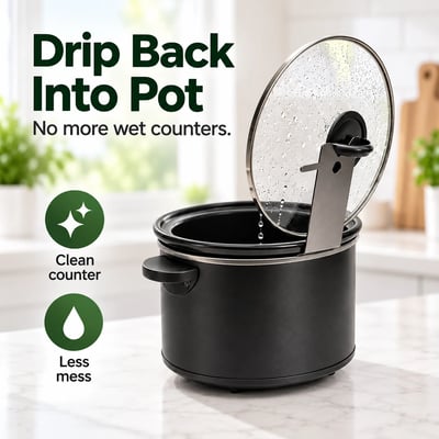 🔥LAST DAY 50% OFF - 🍳Multifunctional Anti-Slip Cooker Lid Stand - Space-Saving Kitchen Counter Organizer