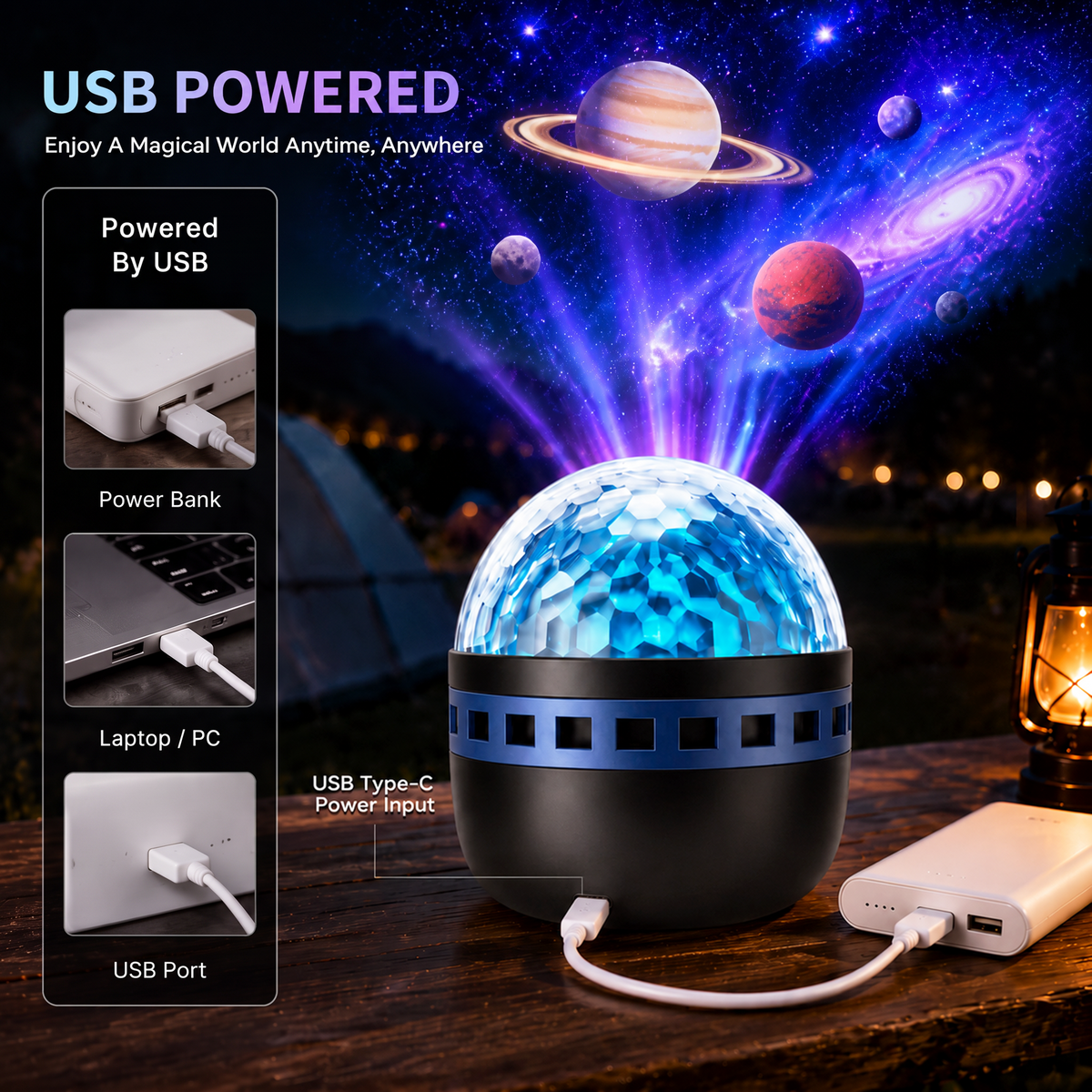 🔥Last Day 50% OFF🎁 - 360° Smart Holographic Starry Sky Projector (HD Smart Dynamic 5D)
