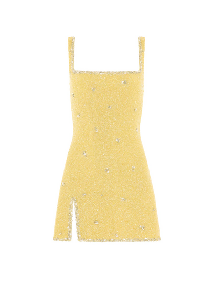 Alena Mini Dress - Lemon (On Sale 35%)