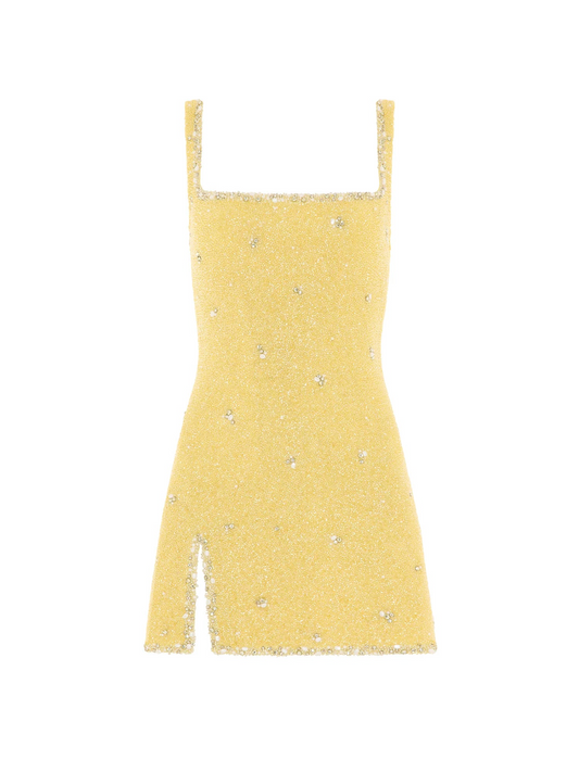 Alena Mini Dress - Lemon (On Sale 35%)