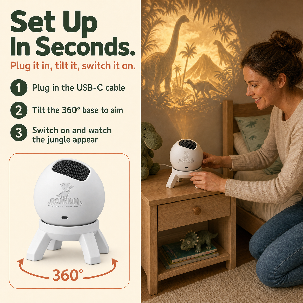 🦖LOROLAB™ DinoKids Jurassic World Adventure Projector