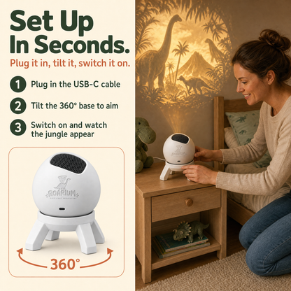 🦖LOROLAB™ DinoKids Jurassic World Adventure Projector